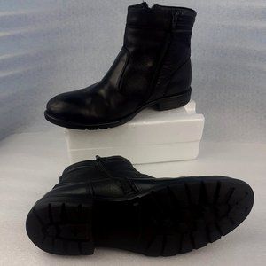 Winter boot, 100%Leather Faux fur Weatherproof Zip boot men41/9us/8uk=wmn10us